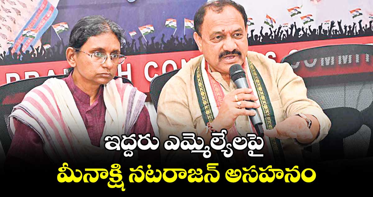 ఇద్దరు ఎమ్మెల్యేలపై మీనాక్షి నటరాజన్ అసహనం