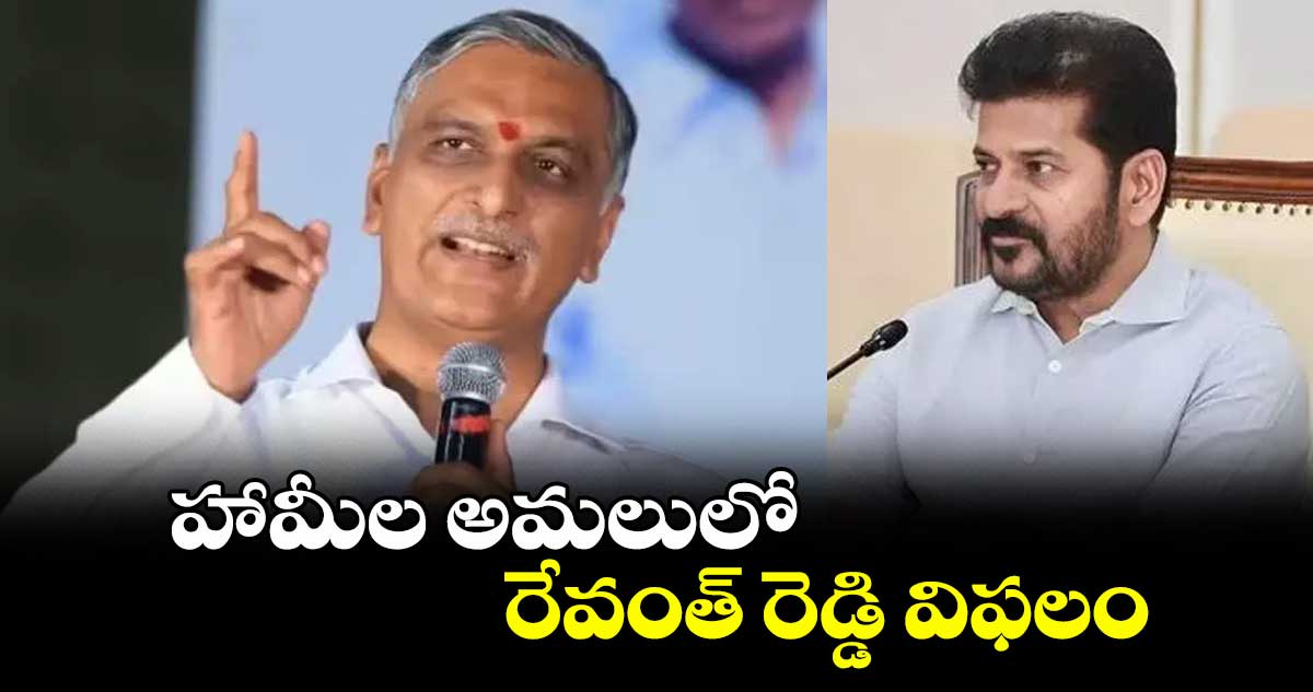 హామీల అమలులో రేవంత్ రెడ్డి విఫలం : మాజీ మంత్రి తన్నీరు హరీశ్ రావు