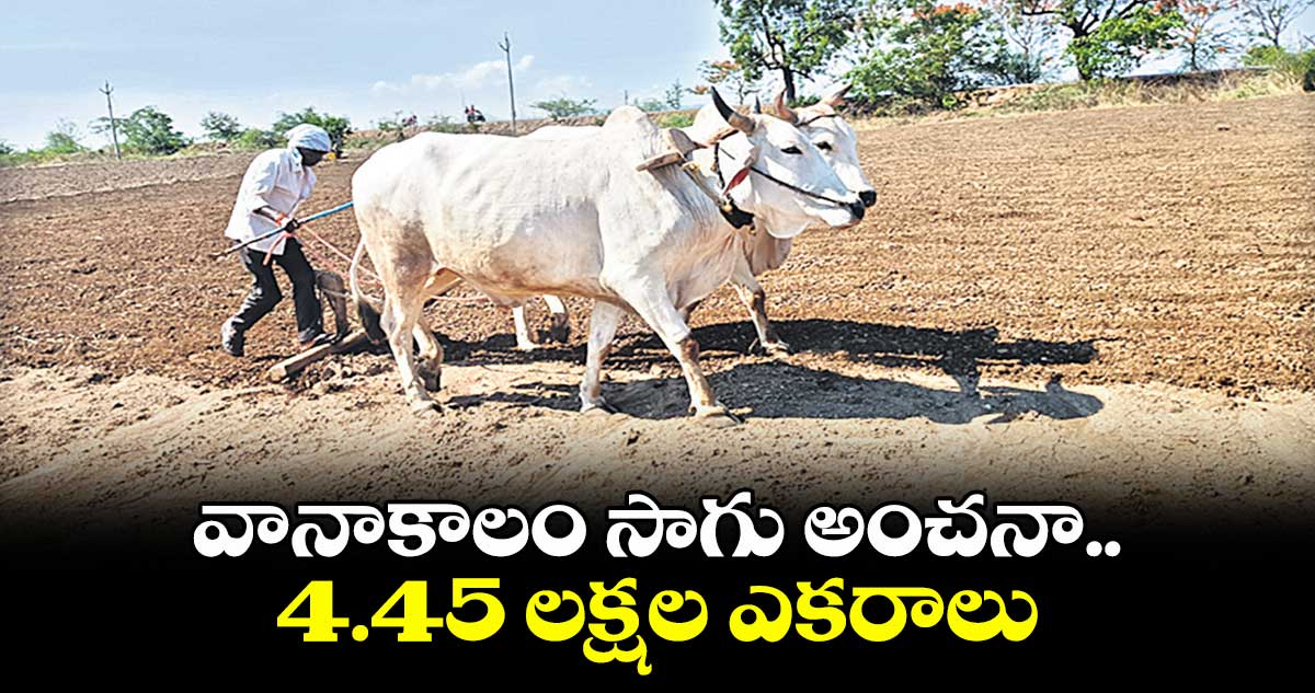 వానాకాలం సాగు అంచనా.. 4.45 లక్షల ఎకరాలు