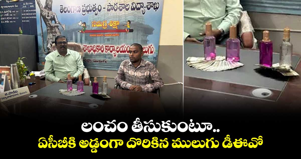 లంచం తీసుకుంటూ ఏసీబీకి అడ్డంగా దొరికిన ములుగు డీఈవో