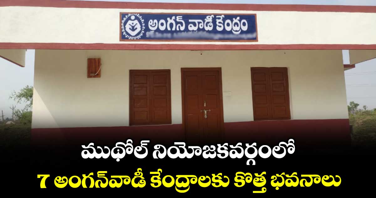 ముథోల్ నియోజకవర్గంలో 7 అంగన్వాడీ కేంద్రాలకు కొత్త భవనాలు