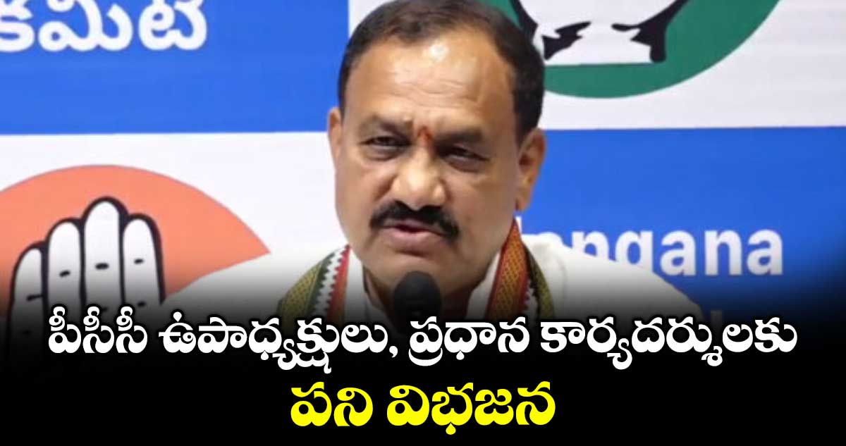 సీసీ ఉపాధ్యక్షులు, ప్రధాన కార్యదర్శులకు పని విభజన