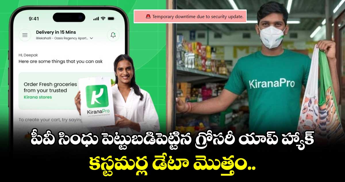 పీవీ సింధు పెట్టుబడిపెట్టిన గ్రోసరీ యాప్ హ్యాక్.. కస్టమర్ల డేటా మెుత్తం..