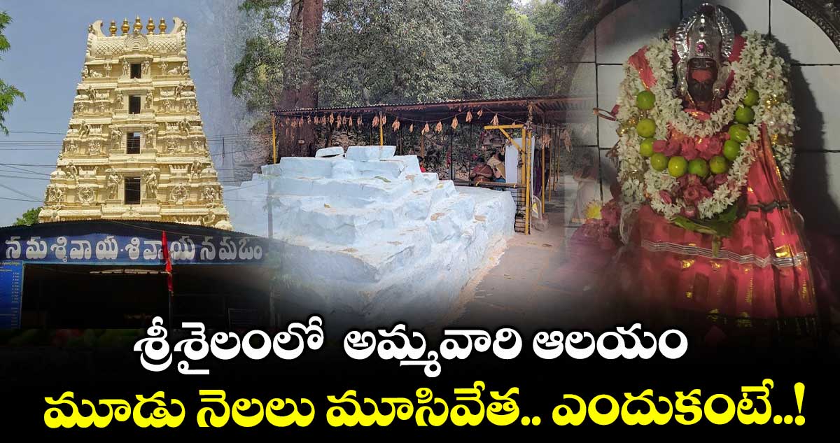 శ్రీశైలంలో అమ్మవారి ఆలయం మూడు నెలలు మూసివేత.. ఎందుకంటే..!