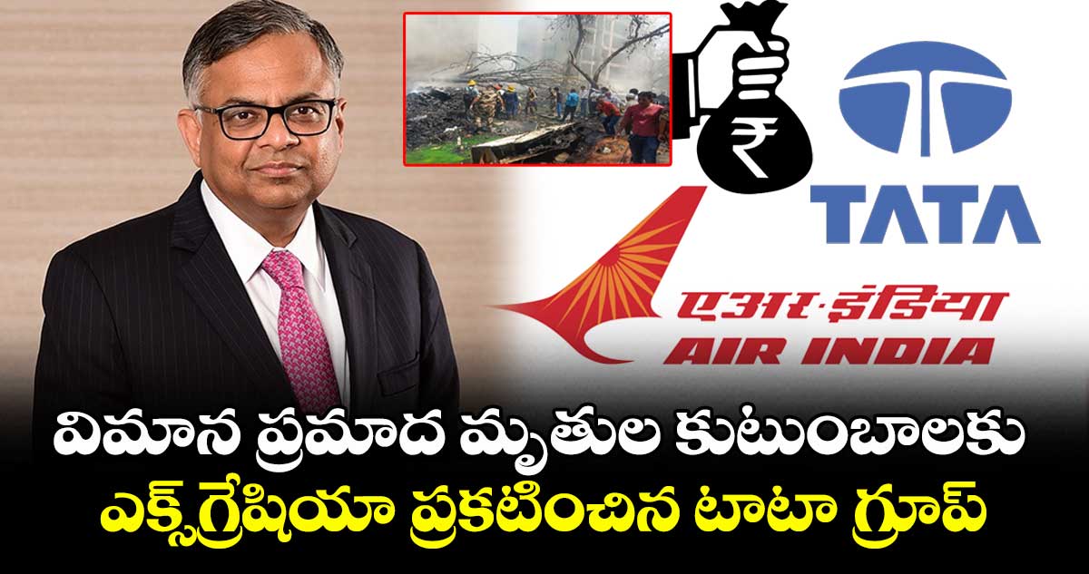 విమాన ప్రమాద మృతుల కుటుంబాలకు ఎక్స్గ్రేషియా ప్రకటించిన టాటా గ్రూప్