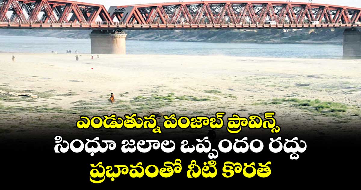 ఎండుతున్న పంజాబ్ ప్రావిన్స్  ..సింధూ జలాల ఒప్పందం రద్దు ప్రభావంతో నీటి కొరత
