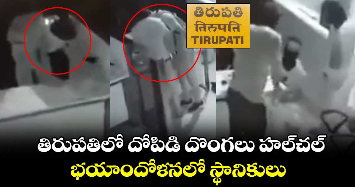 తిరుపతిలో దోపిడి దొంగలు హల్చల్.. భయాందోళనలో స్థానికులు
