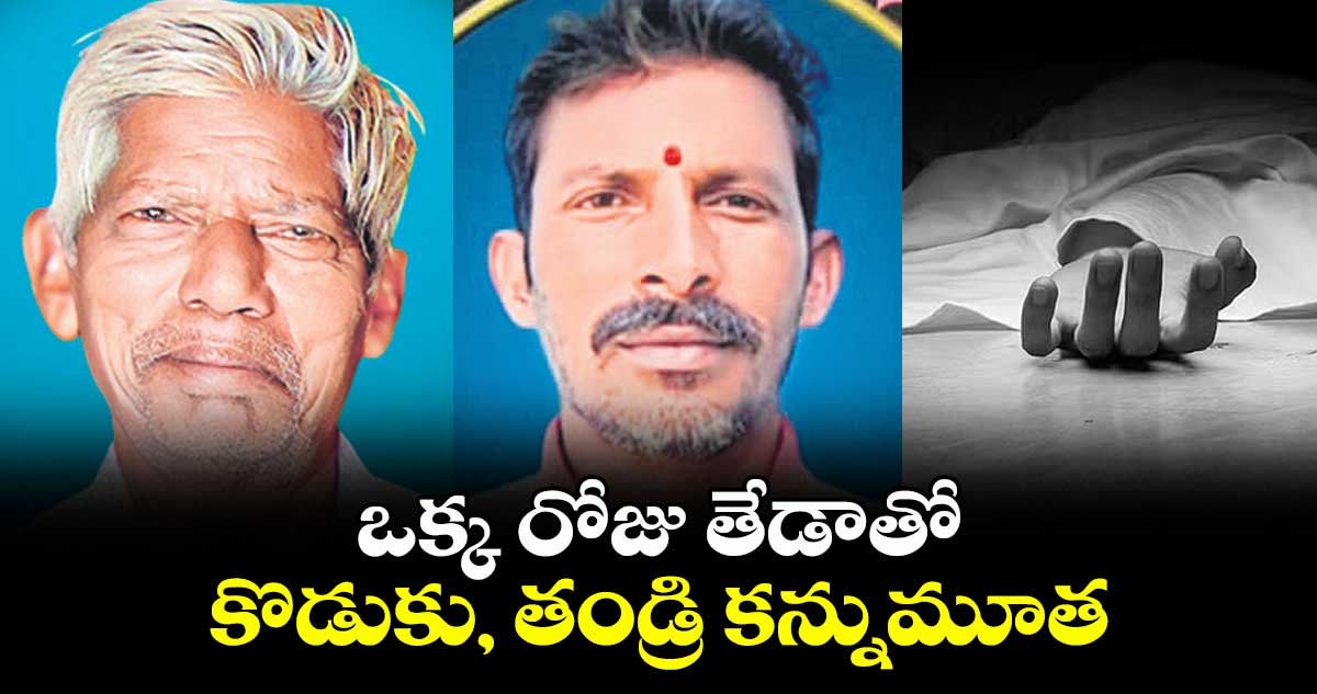 ఒక్క రోజు తేడాతో కొడుకు, తండ్రి కన్నుమూత