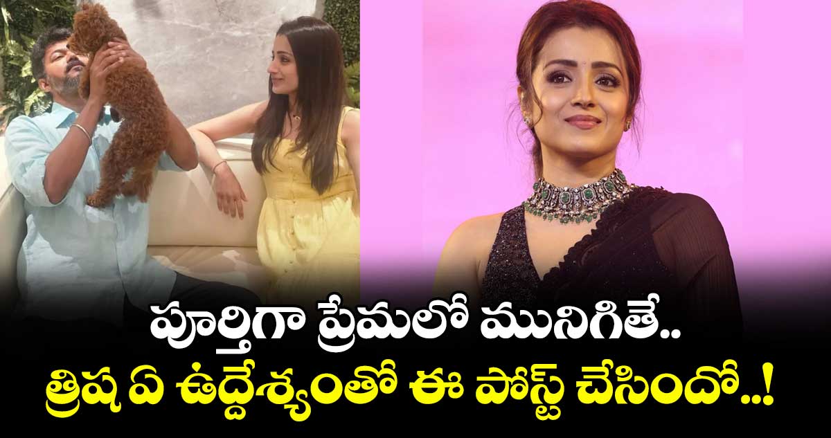 పూర్తిగా ప్రేమలో మునిగితే.. త్రిష ఏ ఉద్దేశ్యంతో ఈ పోస్ట్ చేసిందో..!