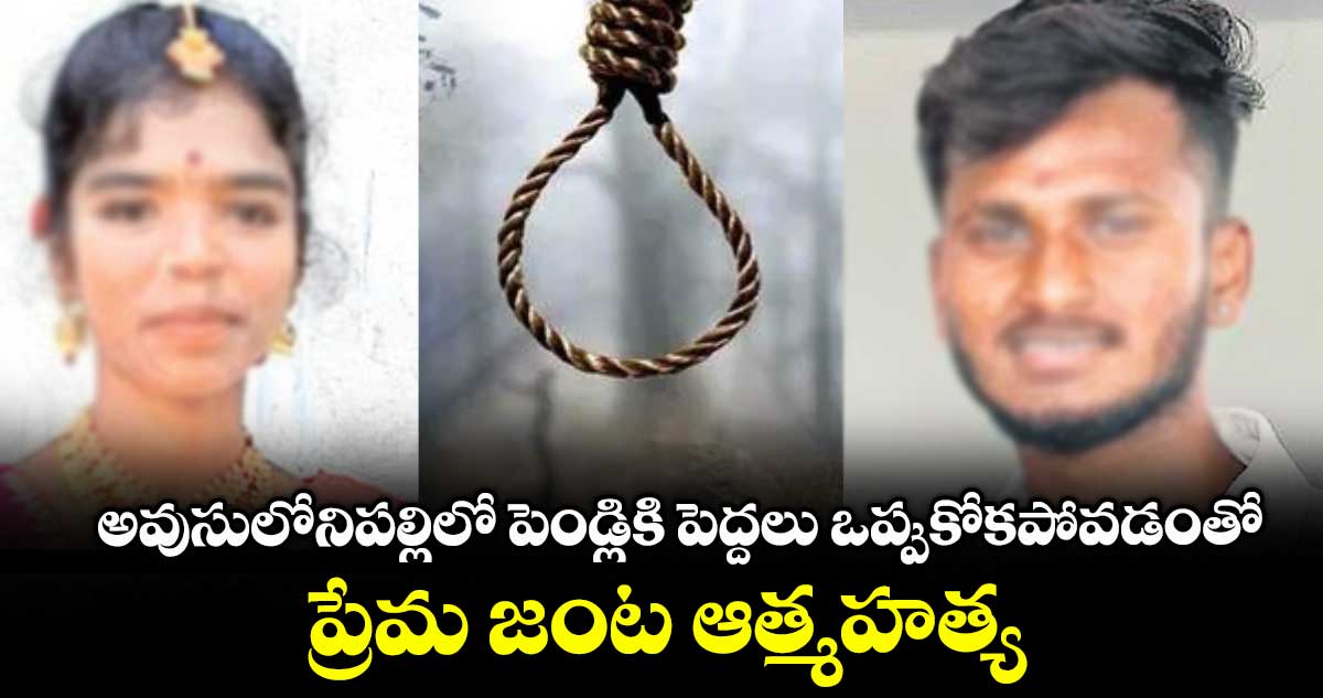 అవుసులోనిపల్లిలో పెండ్లికి పెద్దలు ఒప్పుకోకపోవడంతో ప్రేమ జంట ఆత్మహత్య