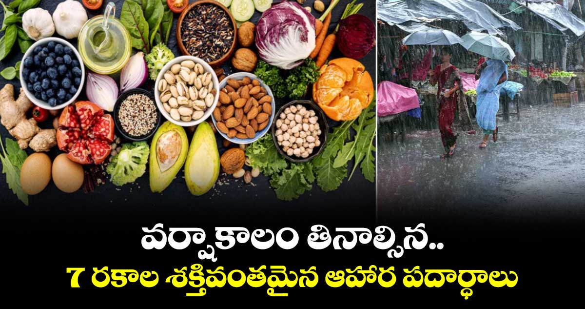 వర్షాకాలం తినాల్సిన..7 రకాల శక్తివంతమైన ఆహార పదార్ధాలు
