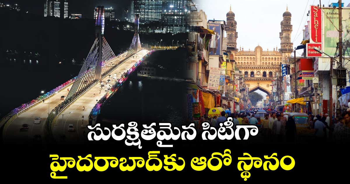 సురక్షితమైన సిటీగా హైదరాబాద్ కు ఆరో స్థానం