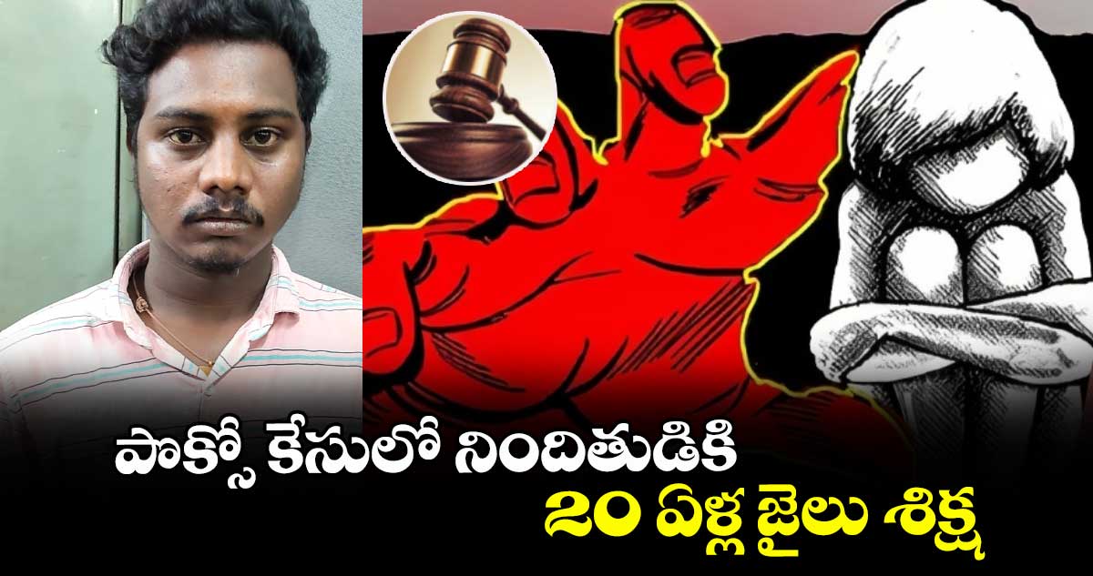 పొక్సో కేసులో నిందితుడికి 20 ఏళ్ల జైలు శిక్ష