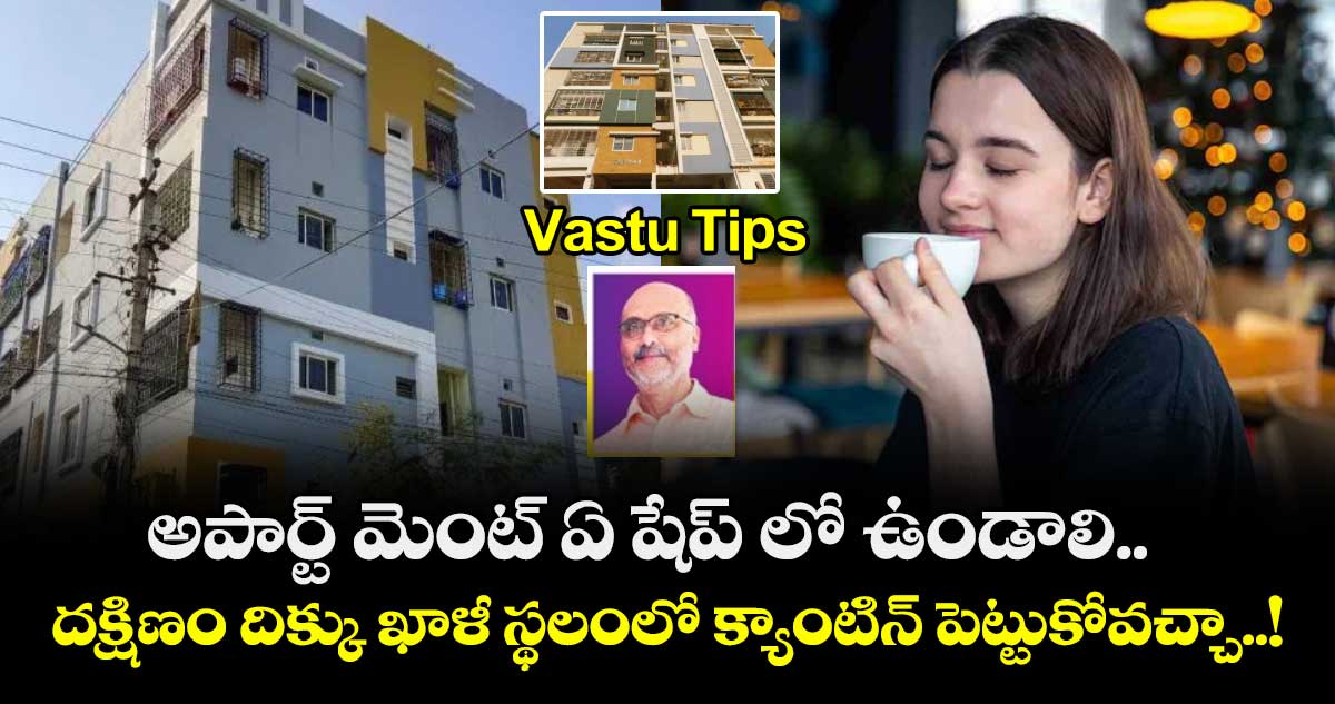 Vastu tips: అపార్ట్ మెంట్ ఏ షేప్ లో ఉండాలి.. దక్షిణం దిక్కు ఖాళీ స్థలంలో క్యాంటిన్ పెట్టుకోవచ్చా..!