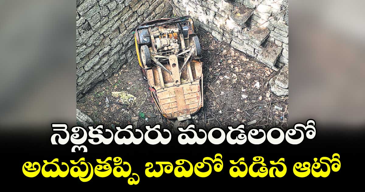 నెల్లికుదురు మండలంలో అదుపుతప్పి బావిలో పడిన ఆటో