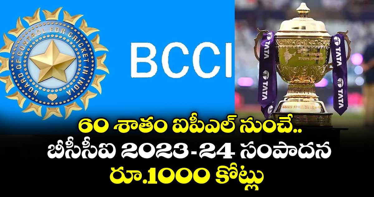 BCCI 2023-24 revenue: 60 శాతం ఐపీఎల్ నుంచే.. బీసీసీఐ 2023-24 సంపాదన రూ.1000 కోట్లు