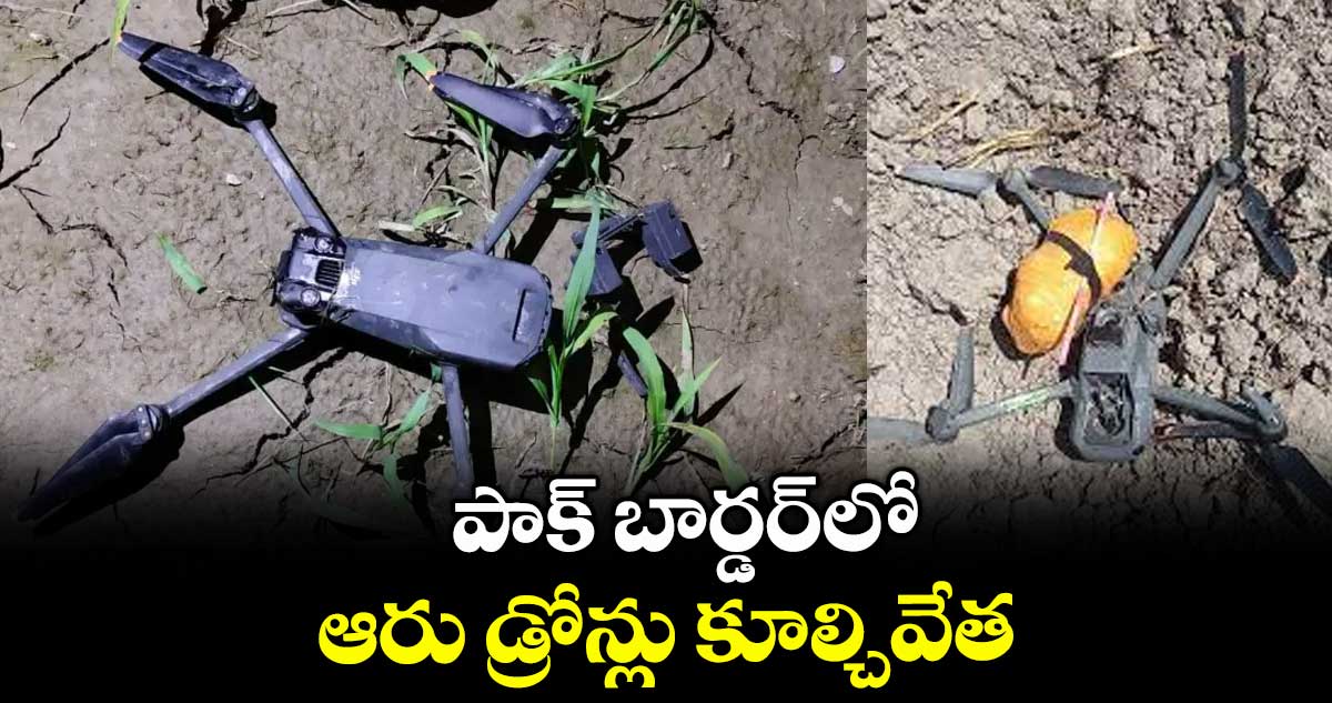 పాక్ బార్డర్లో ఆరు డ్రోన్లు కూల్చివేత