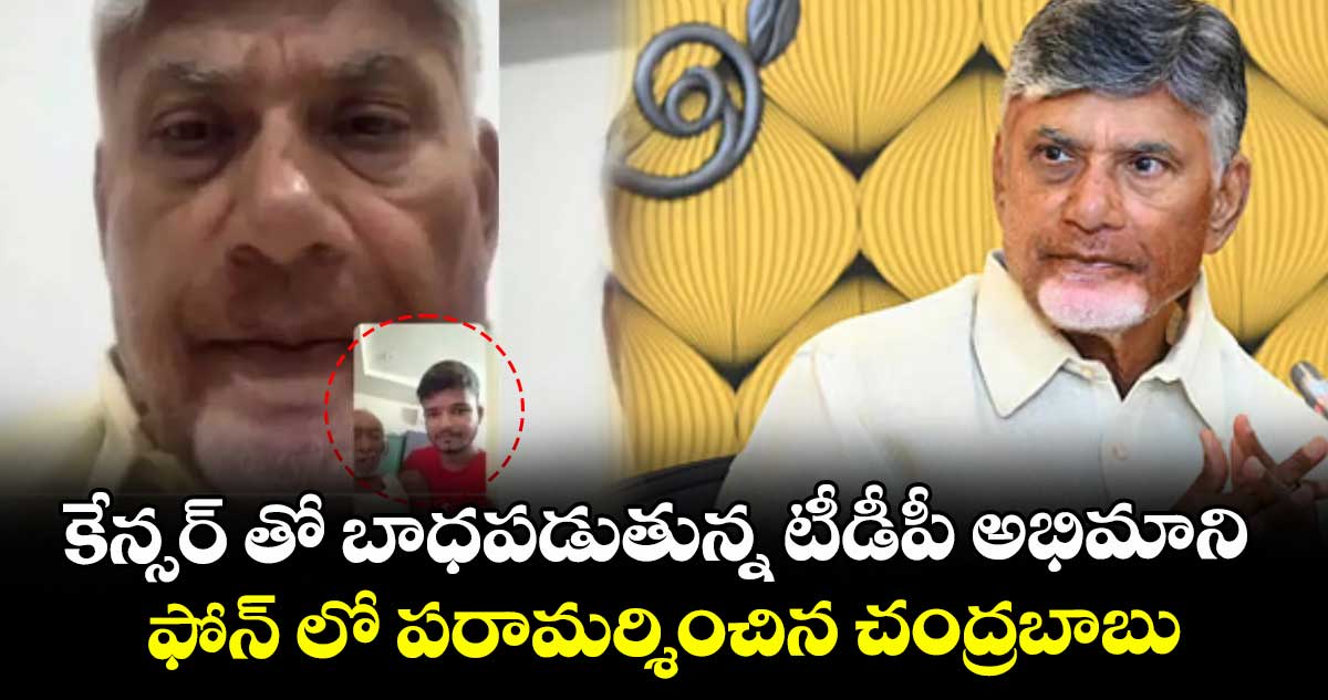 AP News: కేన్సర్ తో బాధపడుతున్న టీడీపీ అభిమాని... ఫోన్ లో పరామర్శించిన చంద్రబాబు