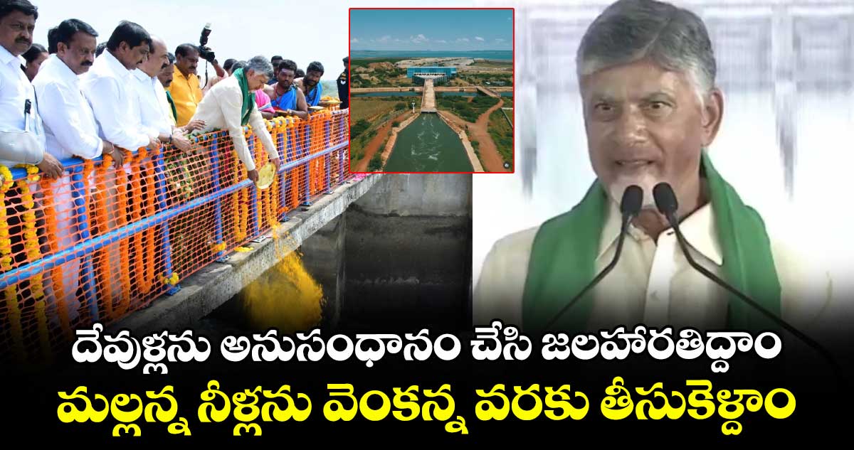 దేవుళ్లను అనుసంధానం చేసి జలహారతిద్దాం... మల్లన్న నీళ్లను వెంకన్న వరకు తీసుకెళ్దాం : సీఎం చంద్రబాబు