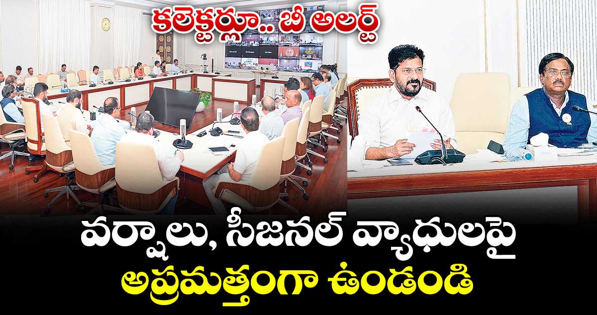 కలెక్టర్లూ.. బీ అలర్ట్... వర్షాలు, సీజనల్ వ్యాధులపై అప్రమత్తంగా ఉండండి: సీఎం రేవంత్రెడ్డి
