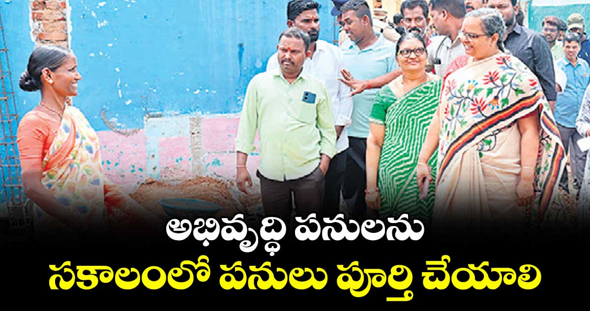 అభివృద్ధి పనులను సకాలంలో పనులు పూర్తి చేయాలి : కలెక్టర్ హైమావతి