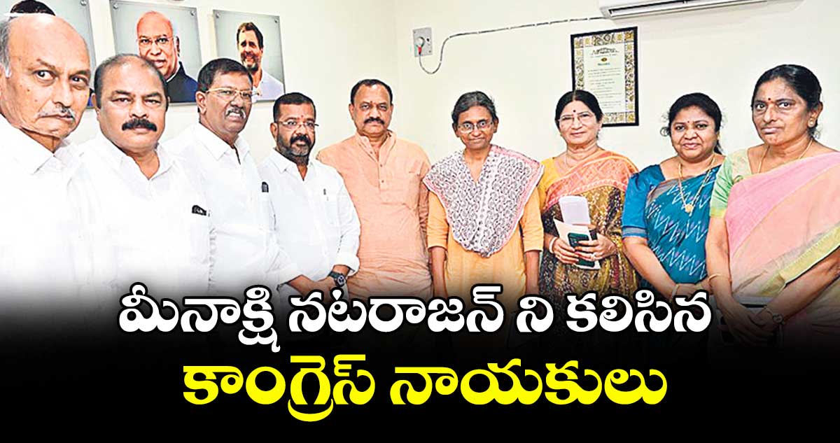 మీనాక్షి నటరాజన్ ని కలిసిన కాంగ్రెస్ నాయకులు