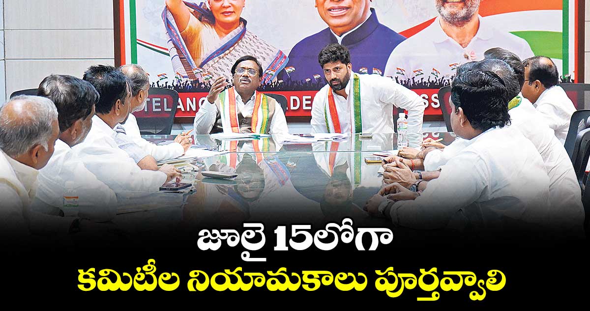 జూలై 15లోగా కమిటీల నియామకాలు పూర్తవ్వాలి: మంత్రి వివేక్ వెంకటస్వామి, ఎంపీ అనిల్‌