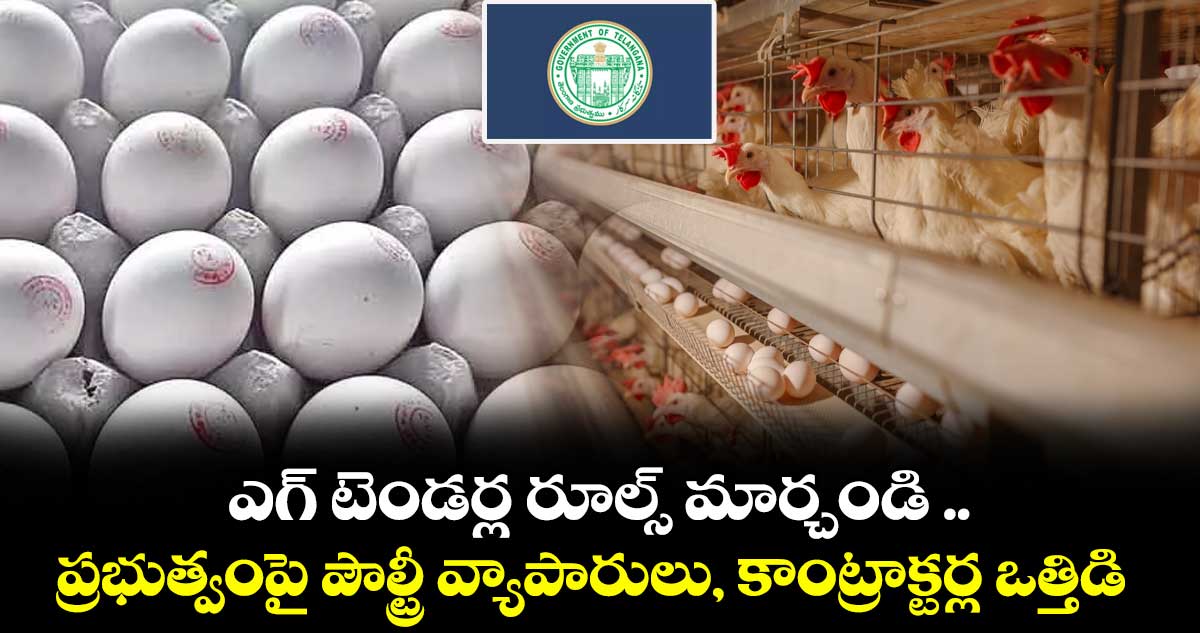 ఎగ్ టెండర్ల రూల్స్ మార్చండి .. ప్రభుత్వంపై పౌల్ట్రీ వ్యాపారులు, కాంట్రాక్టర్ల ఒత్తిడి
