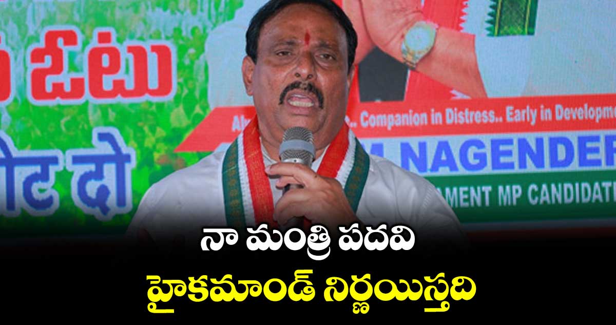 నా మంత్రి పదవి హైకమాండ్ నిర్ణయిస్తది : ఎమ్మెల్యే దానం నాగేందర్