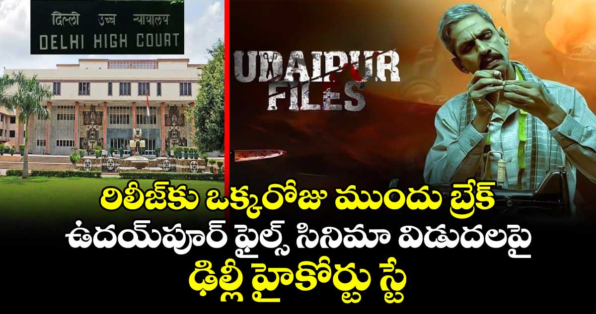రిలీజ్కు ఒక్కరోజు ముందు బ్రేక్: ఉదయ్పూర్ ఫైల్స్ సినిమా విడుదలపై ఢిల్లీ హైకోర్టు స్టే