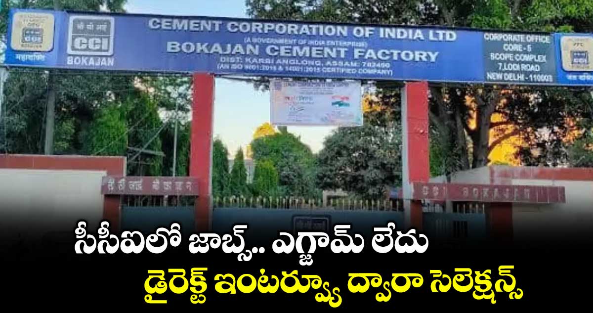 సీసీఐలో జాబ్స్.. ఎగ్జామ్ లేదు.. డైరెక్ట్ ఇంటర్వ్యూ ద్వారా సెలెక్షన్స్