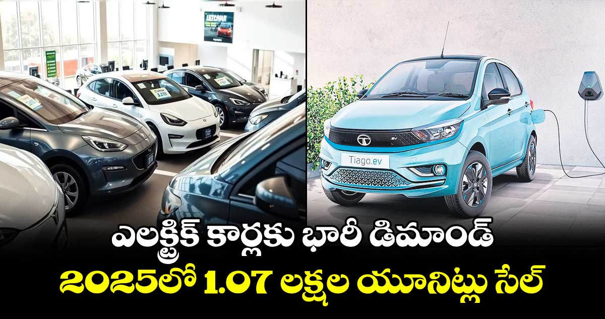 ఎలక్ట్రిక్ కార్లకు భారీ డిమాండ్..2025లో 1.07 లక్షల యూనిట్లు సేల్