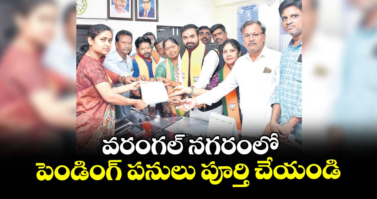 వరంగల్ నగరంలో పెండింగ్ పనులు పూర్తి చేయండి : గంట రవికుమార్