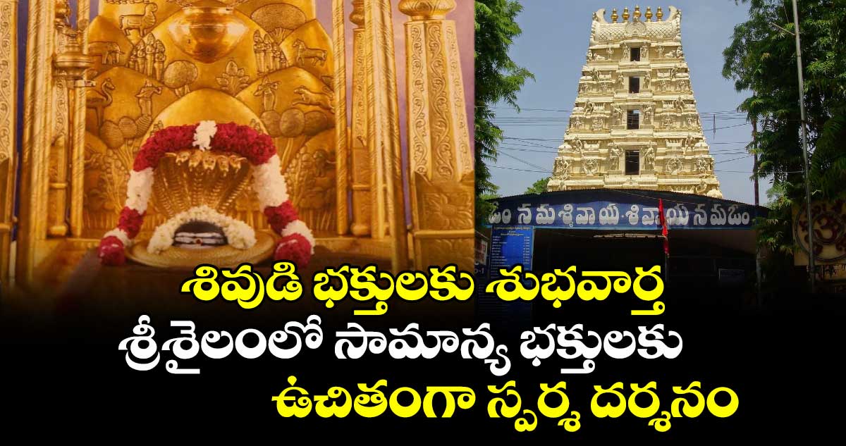 శివుడి భక్తులకు శుభవార్త : శ్రీశైలంలో సామాన్య భక్తులకు ఉచితంగా స్పర్శ దర్శనం
