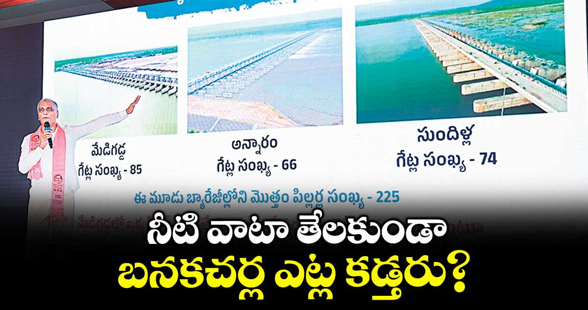 నీటి వాటా తేలకుండా బనకచర్ల ఎట్ల కడ్తరు?: హరీశ్రావు