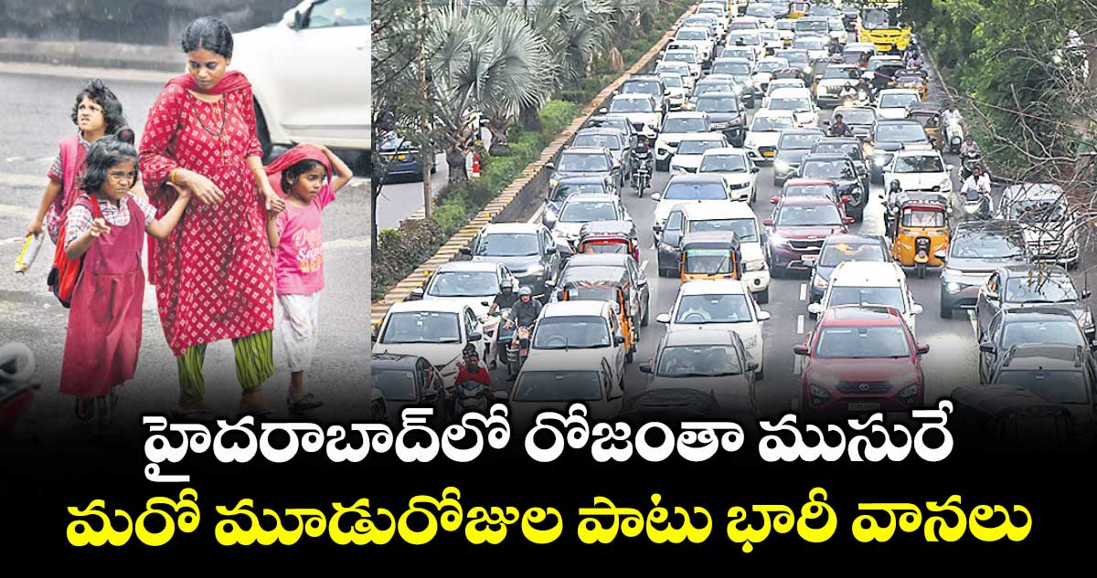 హైదరాబాద్‌లో రోజంతా ముసురే .. మరో మూడురోజుల పాటు భారీ వానలు  