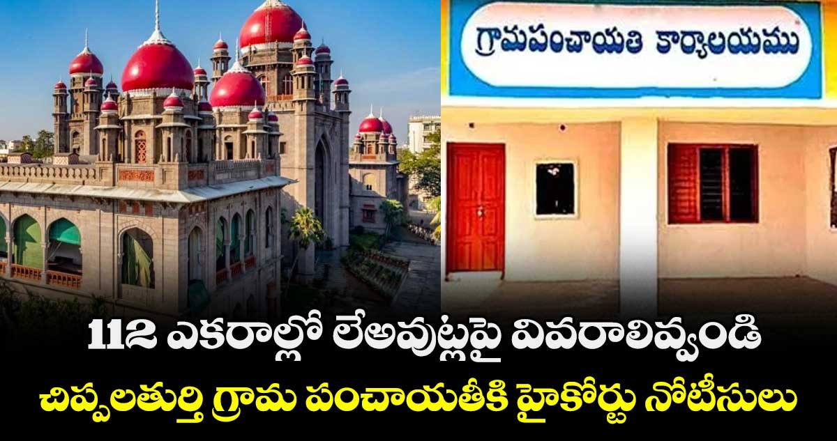 112 ఎకరాల్లో లేఅవుట్లపై వివరాలివ్వండి .. చిప్పలతుర్తి గ్రామ పంచాయతీకి హైకోర్టు నోటీసులు
