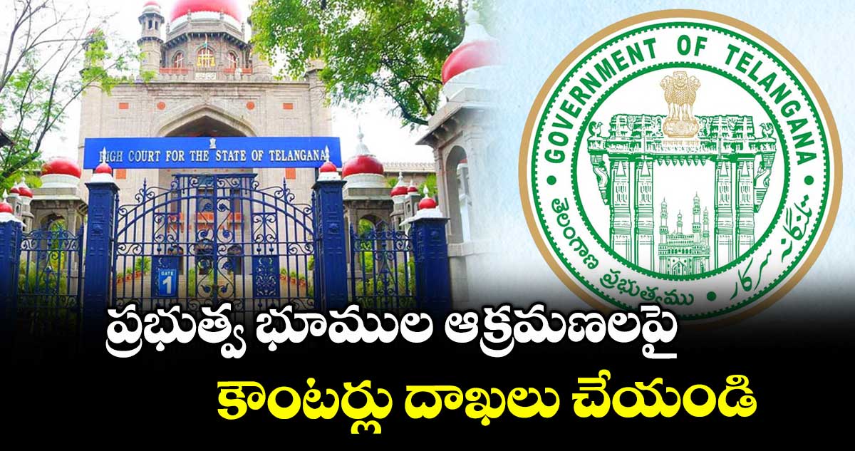 ప్రభుత్వ భూముల ఆక్రమణలపై కౌంటర్లు దాఖలు చేయండి :  హైకోర్టు