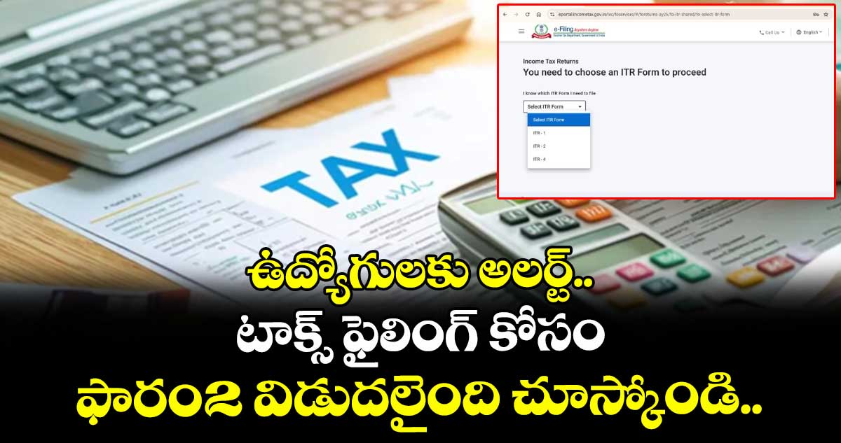 Tax News: ఉద్యోగులకు అలర్ట్.. టాక్స్ ఫైలింగ్ కోసం ఫారం-2 విడుదలైంది చూస్కోండి..