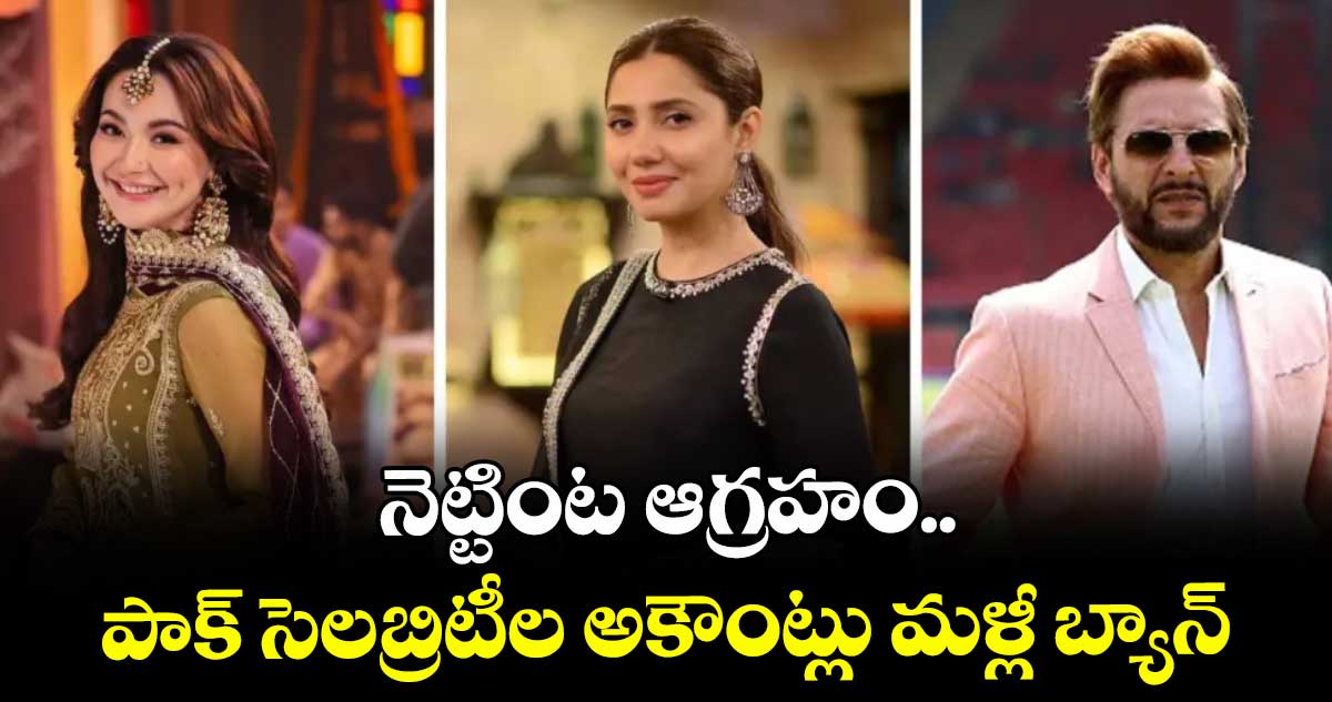 నెట్టింట ఆగ్రహం.. పాక్ సెలబ్రిటీల అకౌంట్లు మళ్లీ బ్యాన్