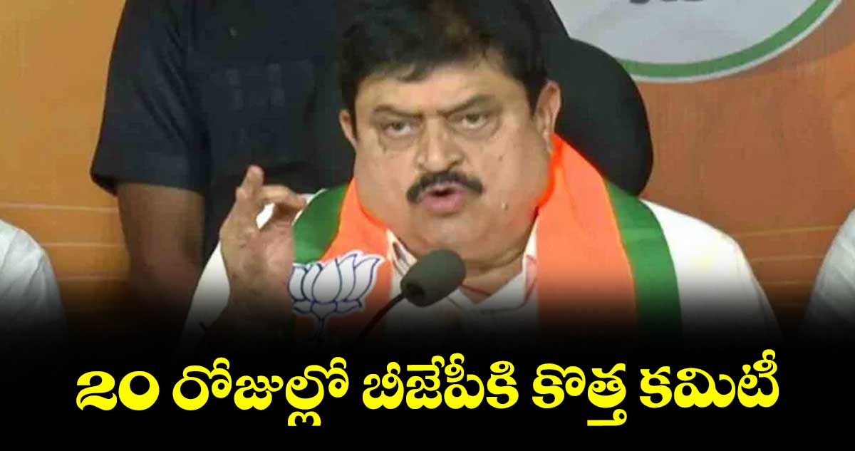 20 రోజుల్లో బీజేపీకి కొత్త కమిటీ : బీజేపీ స్టేట్ చీఫ్ రాంచందర్రావు