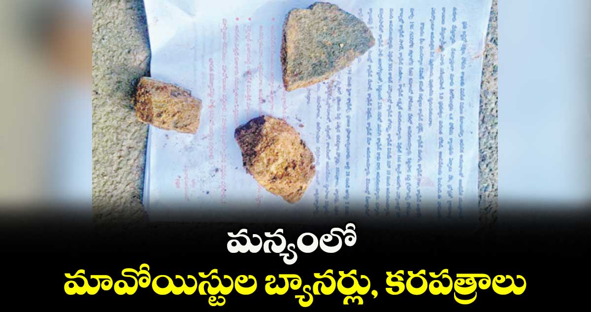 మన్యంలో మావోయిస్టుల బ్యానర్లు, కరపత్రాలు
