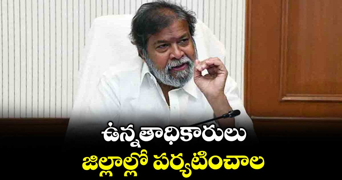 ఉన్నతాధికారులు జిల్లాల్లో పర్యటించాలి : మంత్రి దామోదర