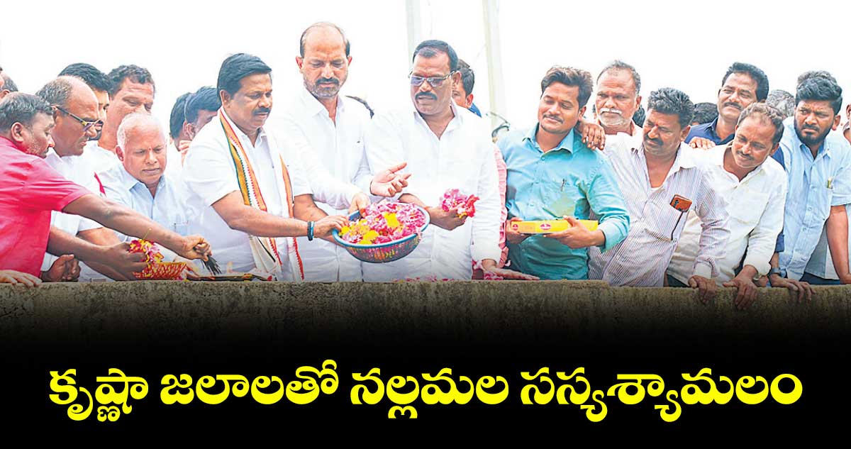 కృష్ణా జలాలతో నల్లమల సస్యశ్యామలం : ఎమ్మెల్యే వంశీకృష్ణ