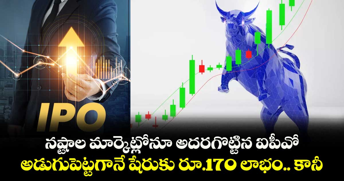 IPO News: నష్టాల మార్కెట్లోనూ అదరగొట్టిన ఐపీవో.. అడుగుపెట్టగానే షేరుకు రూ.170 లాభం.. కానీ
