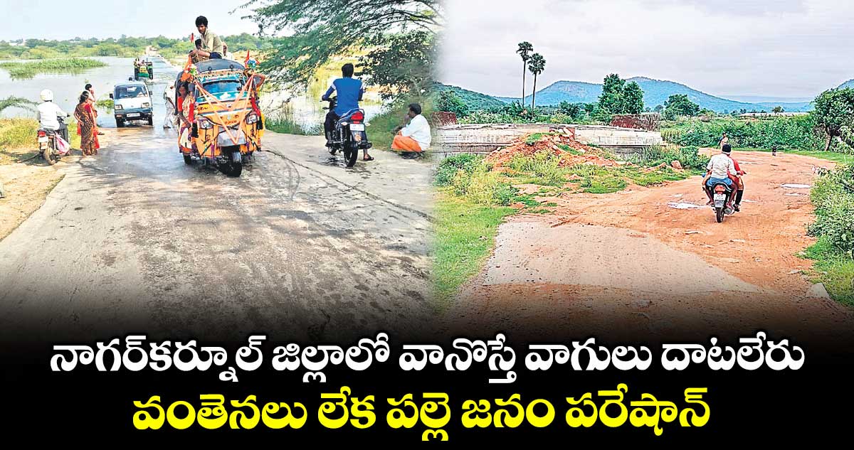 నాగర్కర్నూల్ జిల్లాలో వానొస్తే వాగులు దాటలేరు .. వంతెనలు లేక పల్లె జనం పరేషాన్