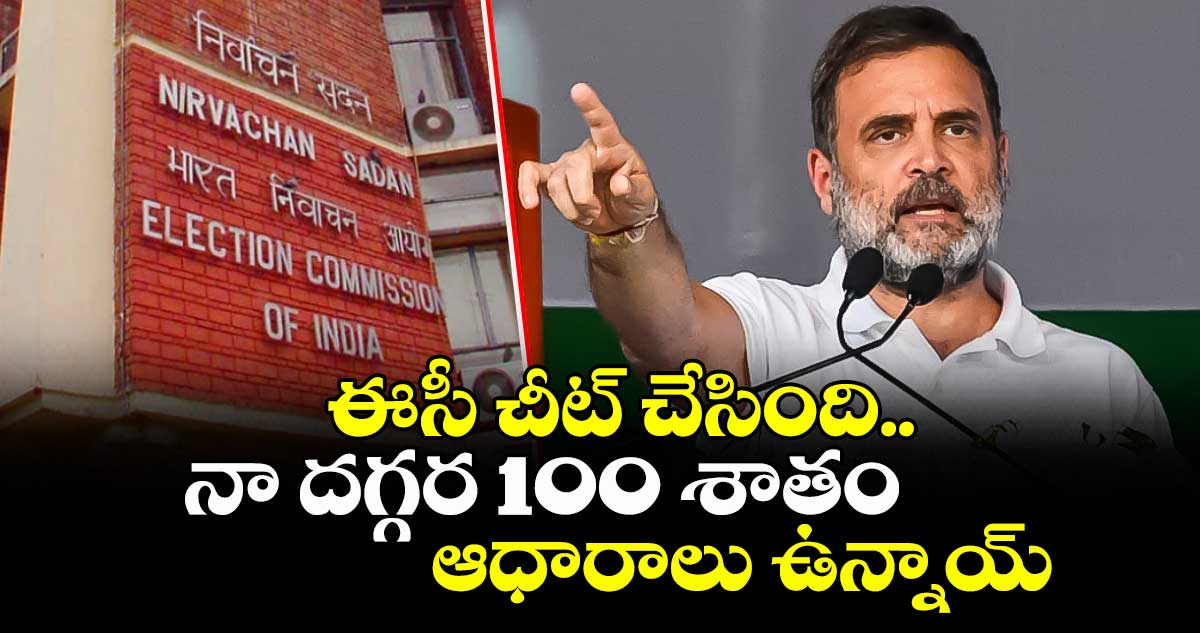 ఈసీ చీట్ చేసింది..  నా దగ్గర 100 శాతం ఆధారాలు ఉన్నాయ్: రాహుల్ గాంధీ