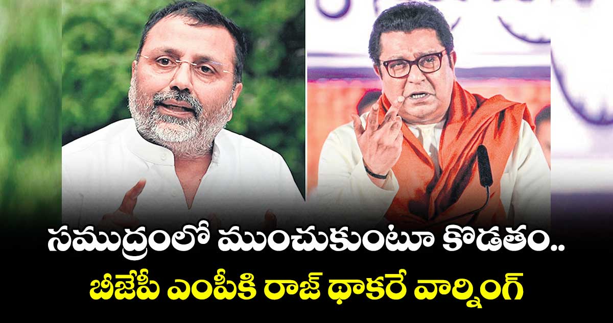 సముద్రంలో ముంచుకుంటూ కొడతం..బీజేపీ ఎంపీకి రాజ్ థాకరే వార్నింగ్ 