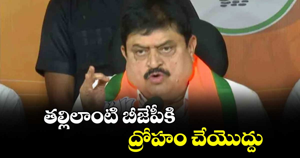 తల్లిలాంటి బీజేపీకి ద్రోహం చేయొద్దు : రాంచందర్ రావు