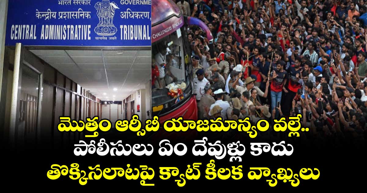 మొత్తం ఆర్సీబీ యాజమాన్యం వల్లే.. పోలీసులు ఏం దేవుళ్లు కాదు: తొక్కిసలాటపై క్యాట్ కీలక వ్యాఖ్యలు
